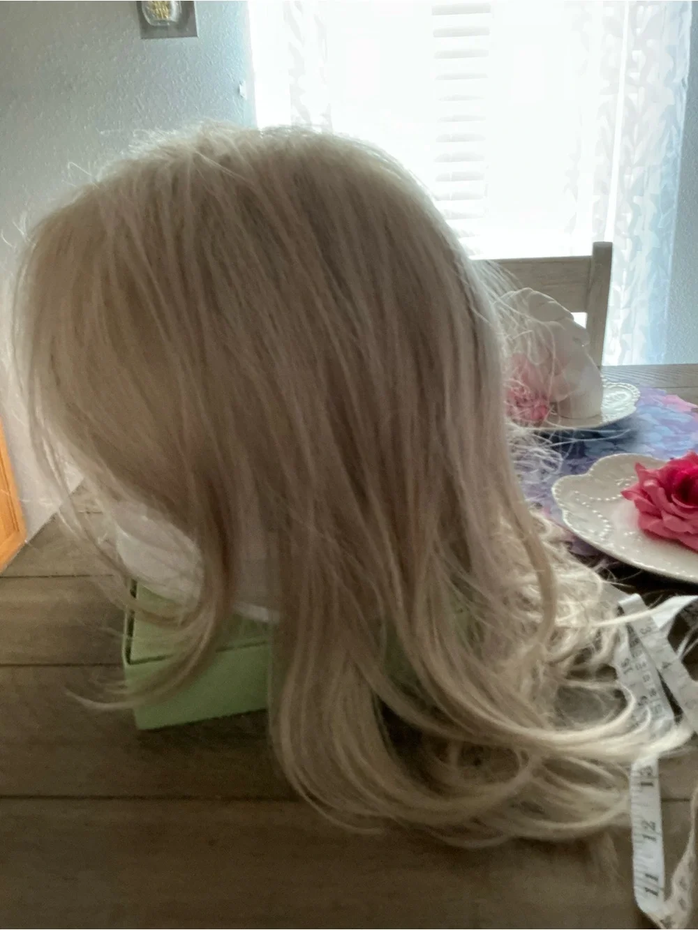 Blonde Women's Long Synthetic Wig 20”- Neutral Blonde, No bangs